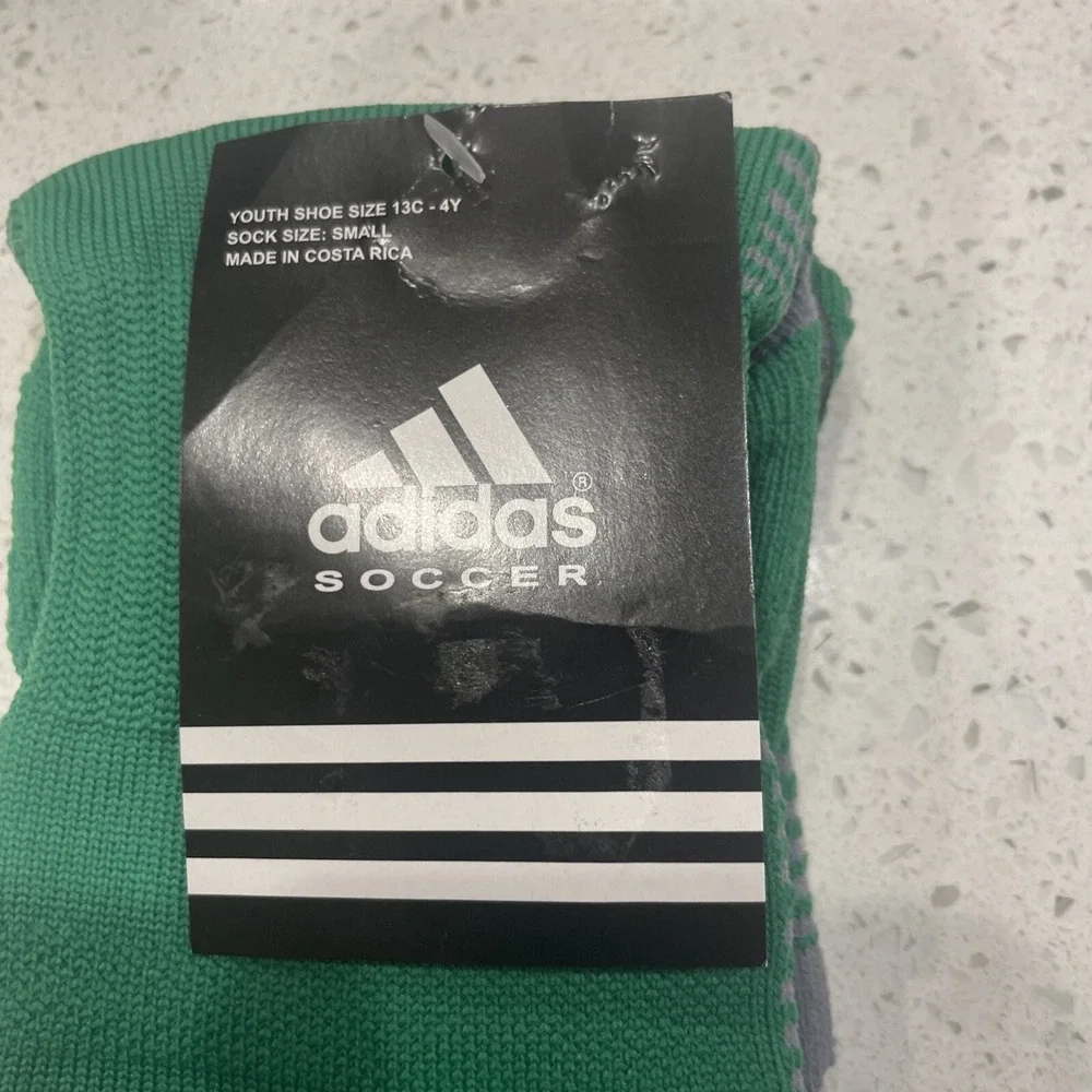 Youth Size S‎ 13c-4y Adidas Soccer Sock Arch & Ankle Compression NWT Green